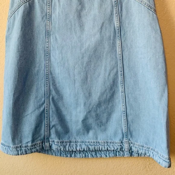 Old Navy High Rise Denim Coastal Cowgirl Rodeo Drapey Denim Maxi Skirt Size 6 - Picture 6 of 9